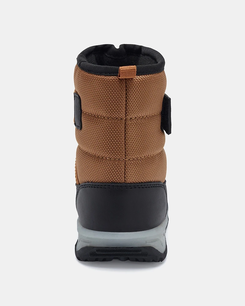 Toddler Boy Light-Up Snow Boot - Brown/Black