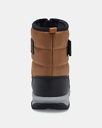 Toddler Boy Light-Up Snow Boot - Brown/Black
