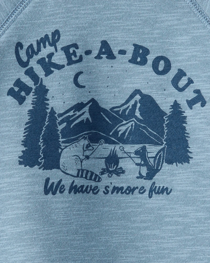 Baby Boy Camping French Terry Pullover Sweatshirt - Blue