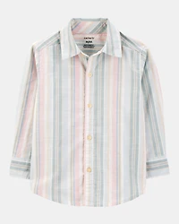 Toddler Striped Woven Long-Sleeve Button-Down Shirt