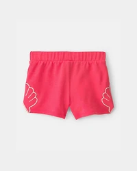 Toddler Girl Shell French Terry Shorts - Coral