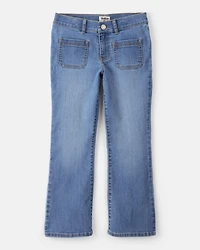 Girls Denim Bootcut Jeans - Blue