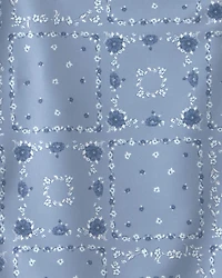 Girls Bandana Floral 1-Piece Swimsuit - Blue