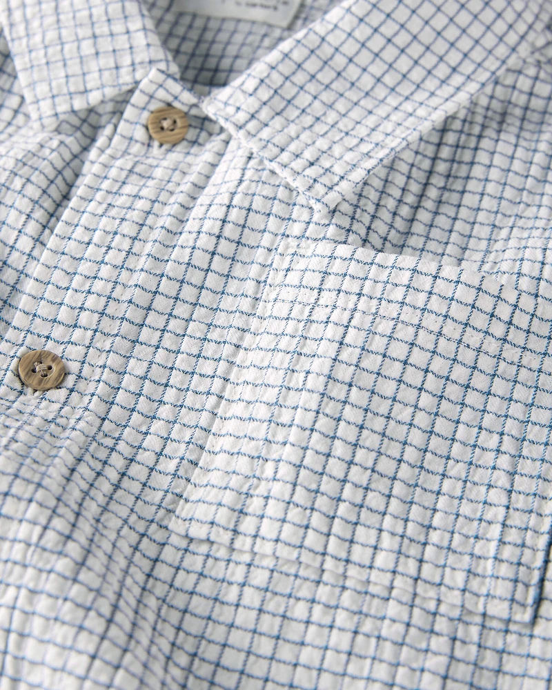 Kid 2-Piece Organic Cotton Gauze Checkered-Print Set