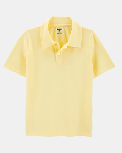 Boys Pique Uniform Polo Shirt - Yellow