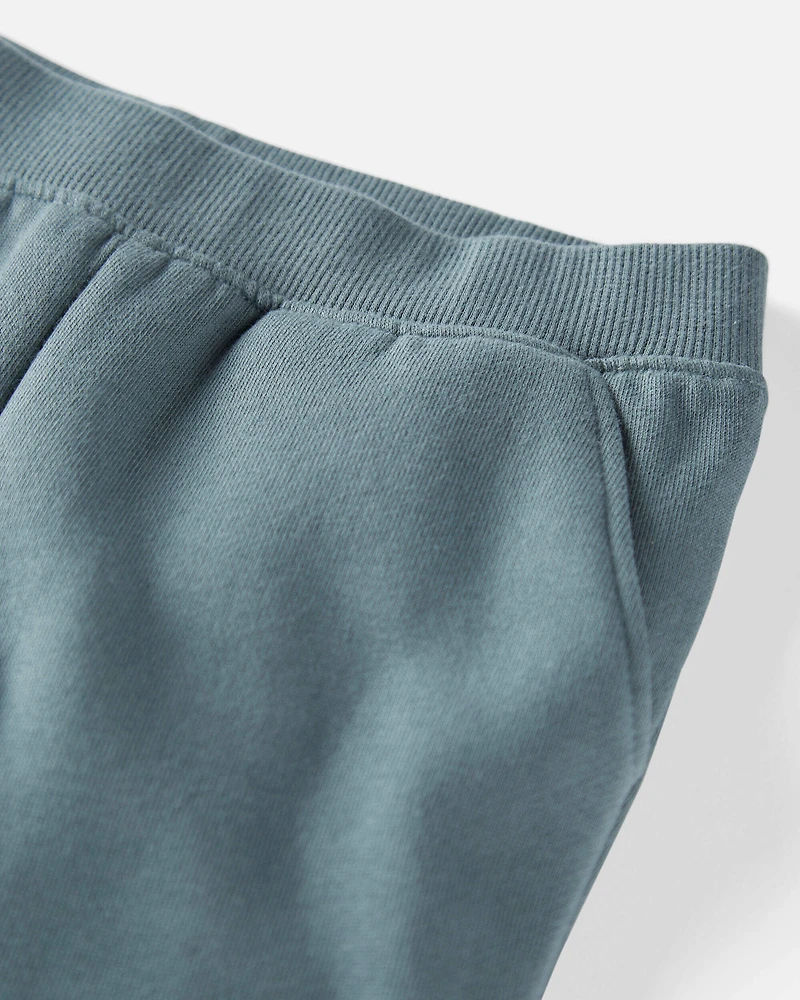 Toddler Boy 2-Piece Holiday Fleece Set Made with Organic Cotton in Snowman Print