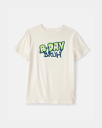 Boys 'B-Day Bruh' Graphic Tee - Ivory