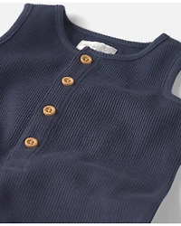 Baby Organic Cotton Waffle Knit Romper