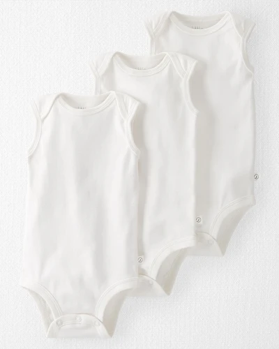 Baby 3-Pack Organic Cotton Rib Bodysuits