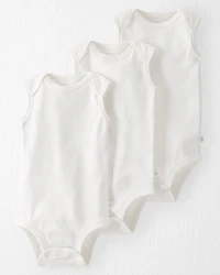 Baby 3-Pack Organic Cotton Rib Bodysuits