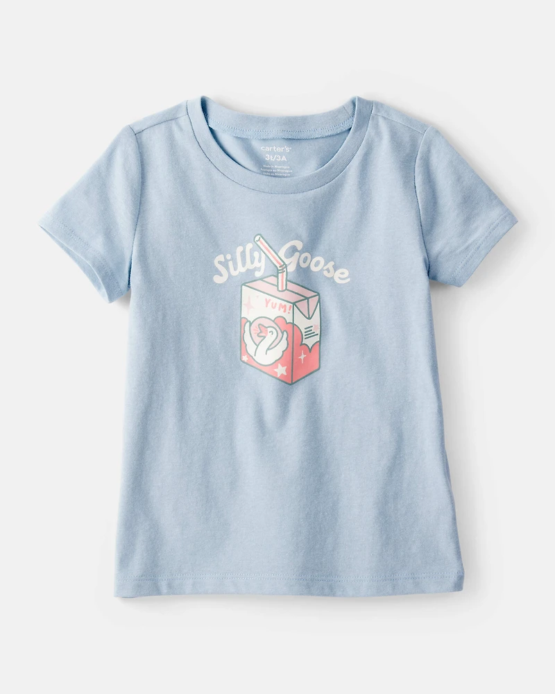 Toddler Silly Goose Short-Sleeve Graphic Tee - Blue