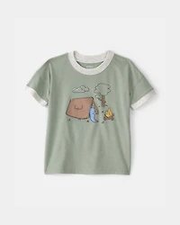 Toddler Boy Camping Dinosaur Graphic Tee - Green