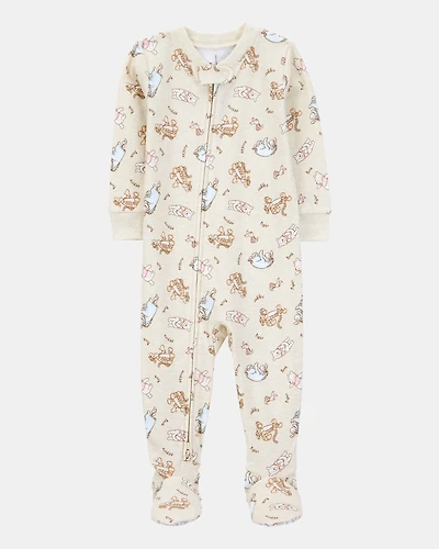Baby Boy Winnie The Pooh Snug Fit Cotton Footie 1-Piece Pajamas