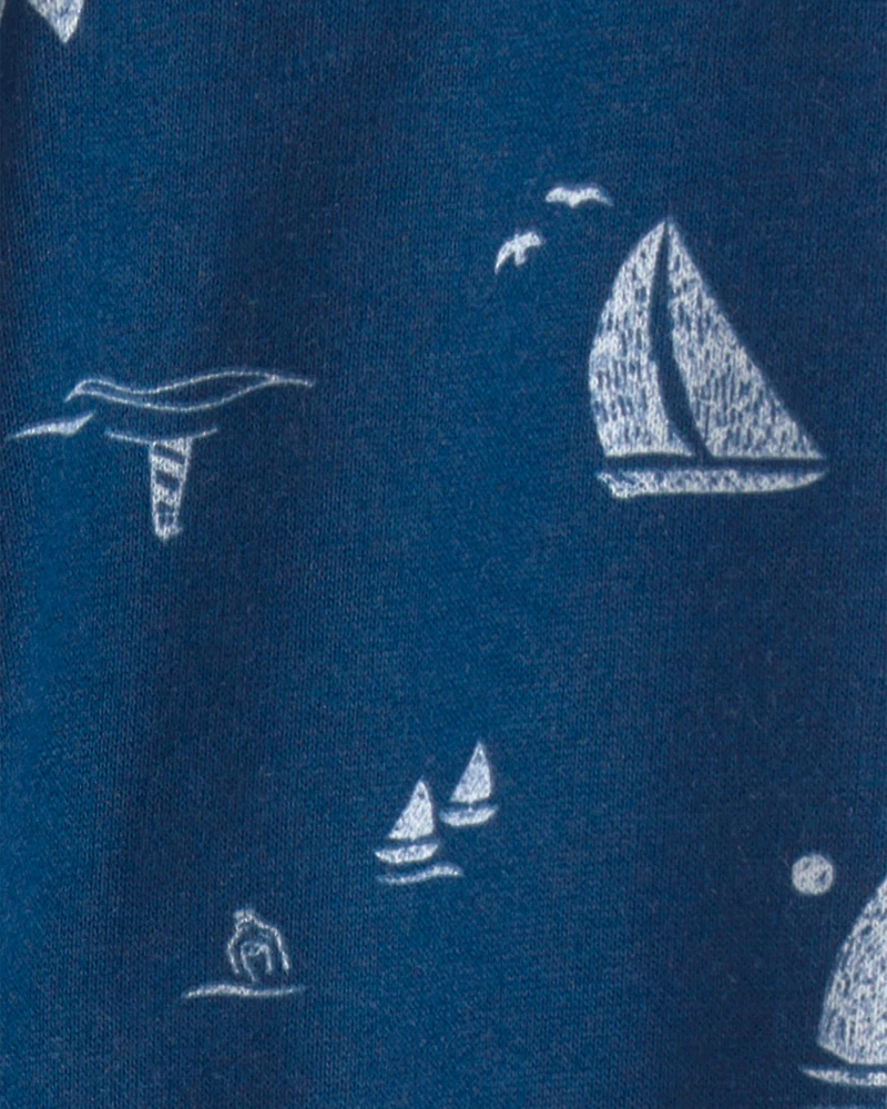 Baby Boy 2-Piece 'Daddy's First Mate' Boat Bodysuit & Pant Set - Blue