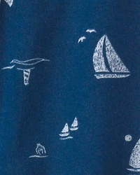 Baby Boy 2-Piece 'Daddy's First Mate' Boat Bodysuit & Pant Set - Blue