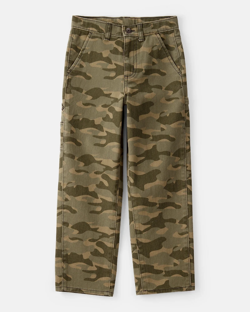 Boys Camo Carpenter Fashion Pants