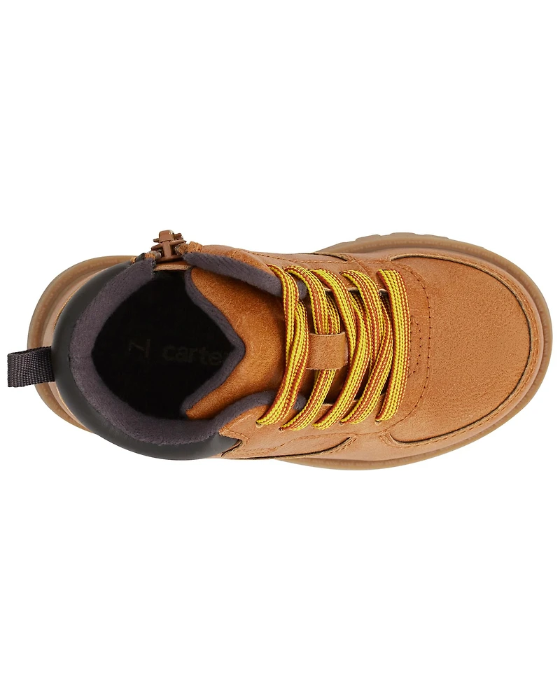 Kid High-Top Faux Leather Boots