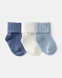 Baby Boy 3-Pack Booties