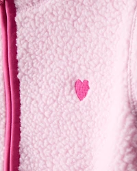 Girls Microfleece Long-Sleeve Zip-Up Jacket