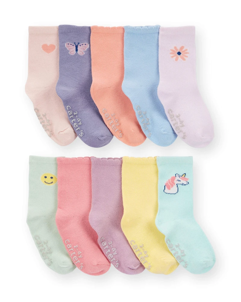 Toddler Girl 10-Pack Crew Socks