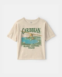 Boys 'Caribbean Island' Graphic Tee - Cream