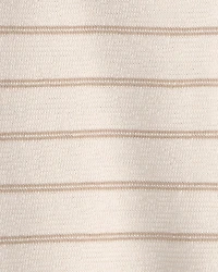 Toddler Boy Striped Polo Shirt - Cream