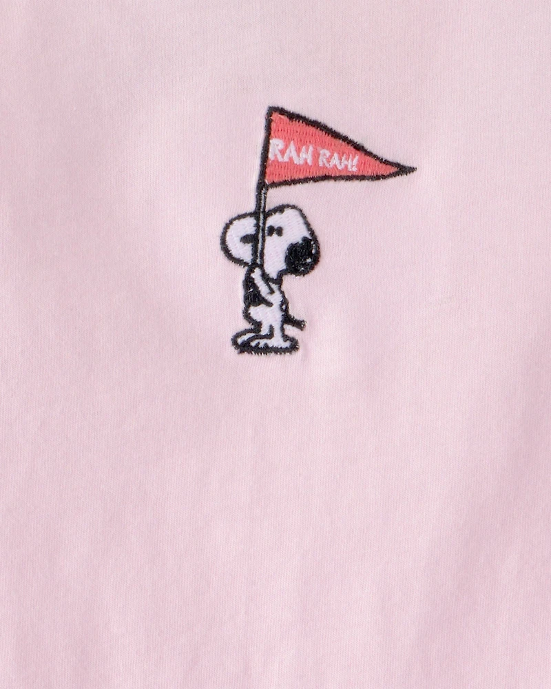 Girls Peanuts Snoopy Long-Sleeve Top - Pink