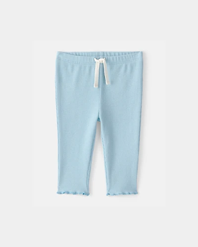 Baby Girl Rib Pants - Blue