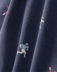 Baby Boy 2-Piece Football Print PurelySoft Long-Sleeve Multipack Bodysuits - Navy/Grey