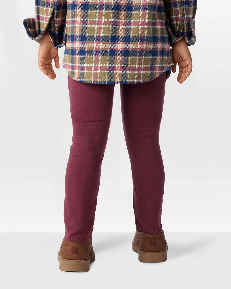 Toddler Boy  Pull-On Slim Fit Pants - Red