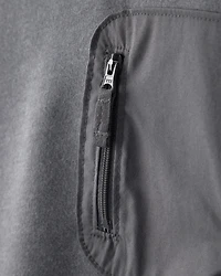 Toddler Boy French Terry Zipper Pullover Sweatshirt - Grey