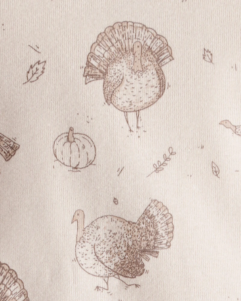 Baby 2-Piece Organic Overall Set in Autumn Grove Print