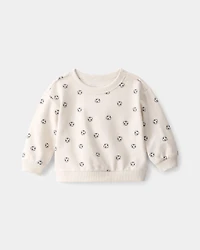 Baby Soccer French Terry Pullover Sweatshirt - Ivory