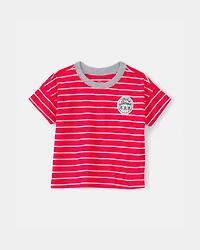 Baby Boy Striped T-Shirt - Red/Ivory