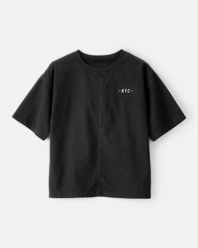 Boys NYC Cotton Short-Sleeve Tee - Black