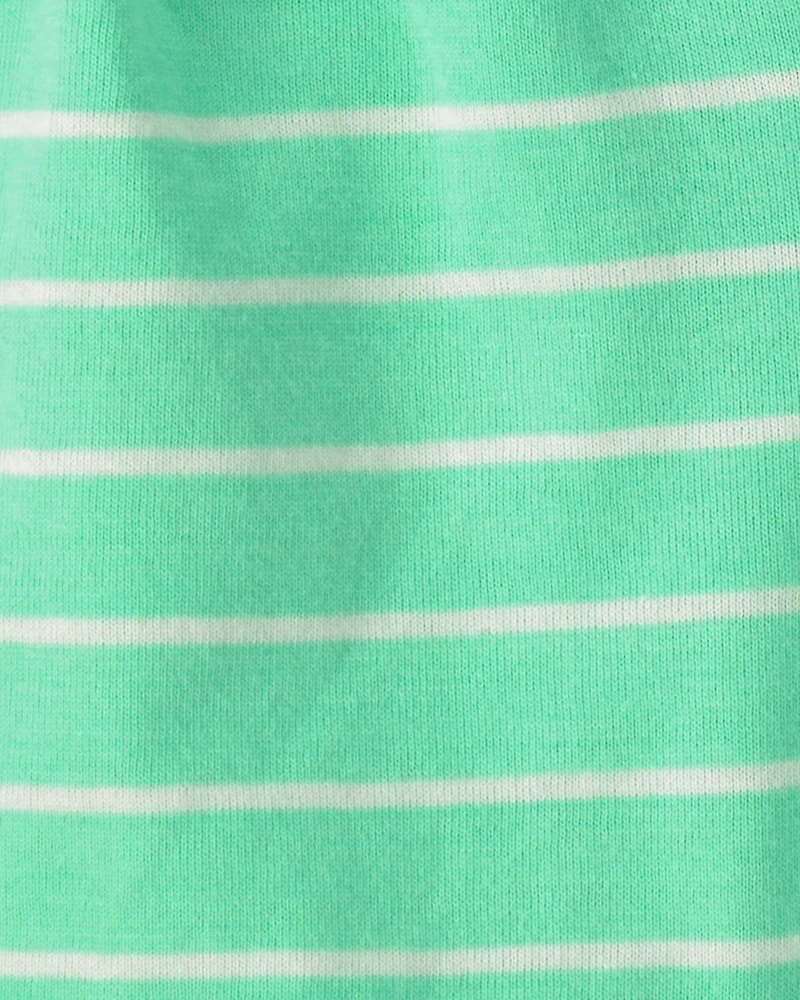 Baby Boy 2-Piece Car Striped Sleeveless Top & Short Set - Blue/Green