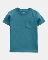 Toddler Boy Solid Short-Sleeve Pocket Tee - Teal