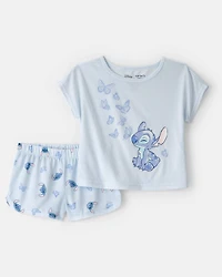Toddler Girl 2-Piece Disney© Lilo & Stitch Short-Sleeve Pajama Set - Blue