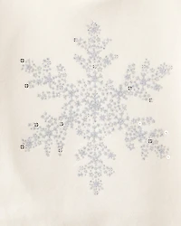 Baby Girl 2-Piece DayDream Fleece Snowflake Print Long-Sleeve Top & Skort Set - Red/Cream