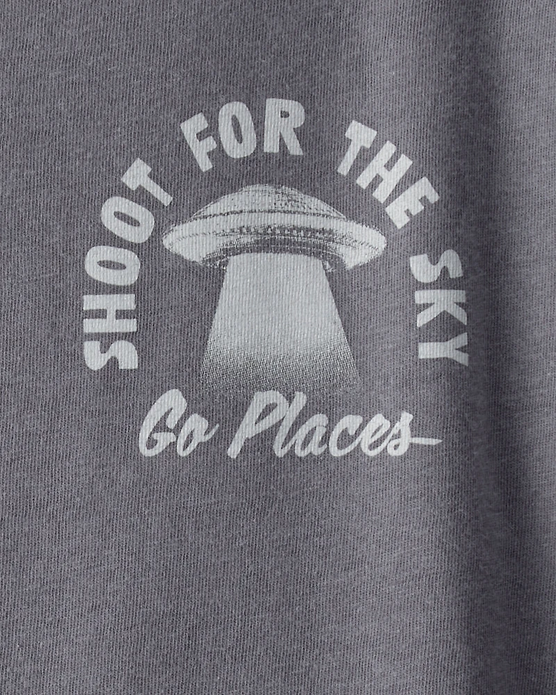 Boys Shoot For The Sky Short-Sleeve Graphic Tee - Grey