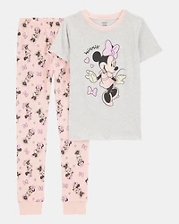 Kid Minnie Mouse Snug Fit Cotton 2-Piece Pajamas