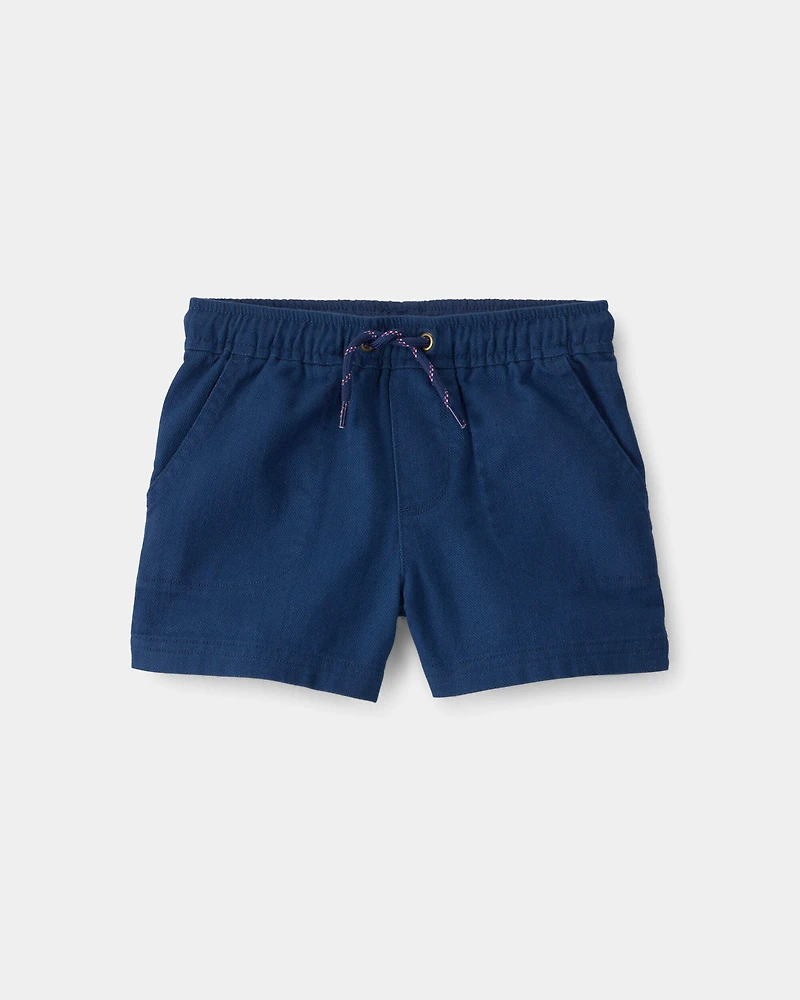 Toddler Boy 2-Piece French Terry Pocket T-Shirt & Shorts Set - Grey/Navy