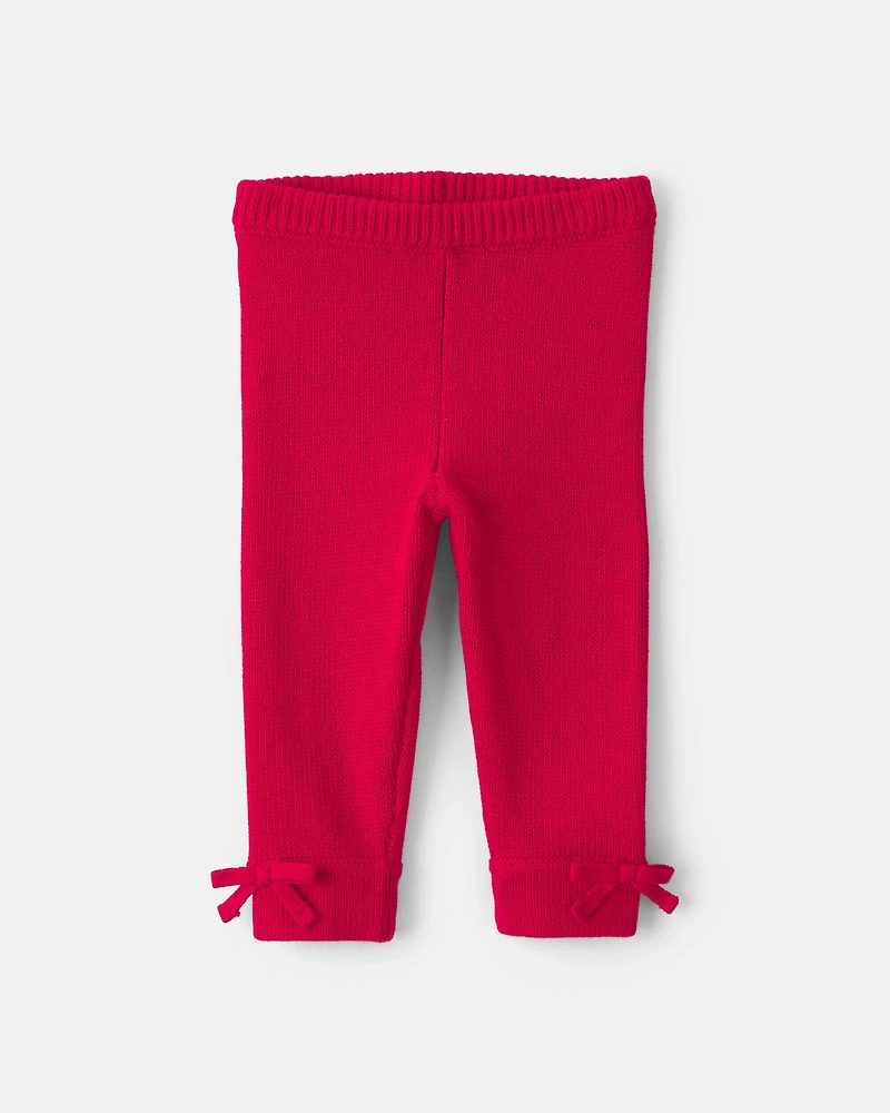 Baby Girl 2-Piece Reindeer Fair Isle Long-Sleeve Top & Pant Set - Red/Cream