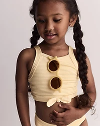 Toddler Girl Bow Tankini - Yellow