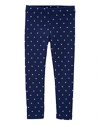 Toddler Girl Cotton Polka Dot Stretch Leggings