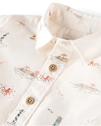 Baby Boy 2-Piece Set Made with Organic Cotton in Coastal Vacation Print