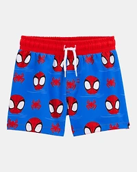 Toddler Boy Marvel™ Spider-Man Swim Trunks - Red/Blue