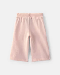 Baby Girl French Terry Drawstring Pants - Pink