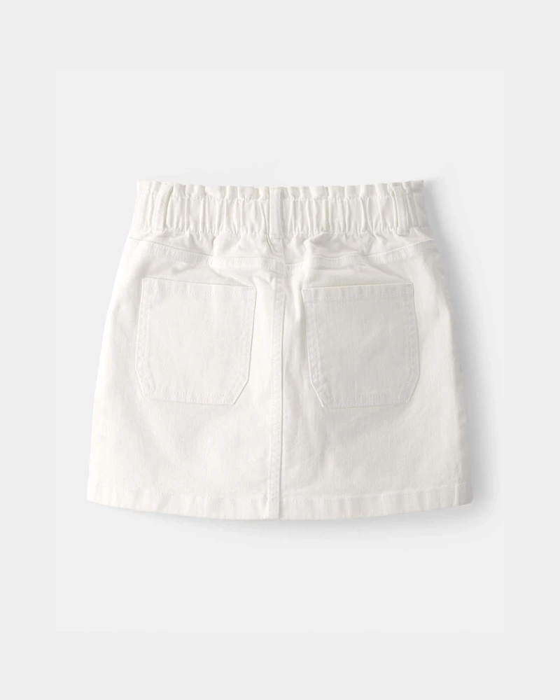 Girls Utility Skirt - White