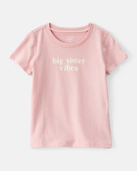 Toddler Big Sister Short-Sleeve Graphic Tee - Pink